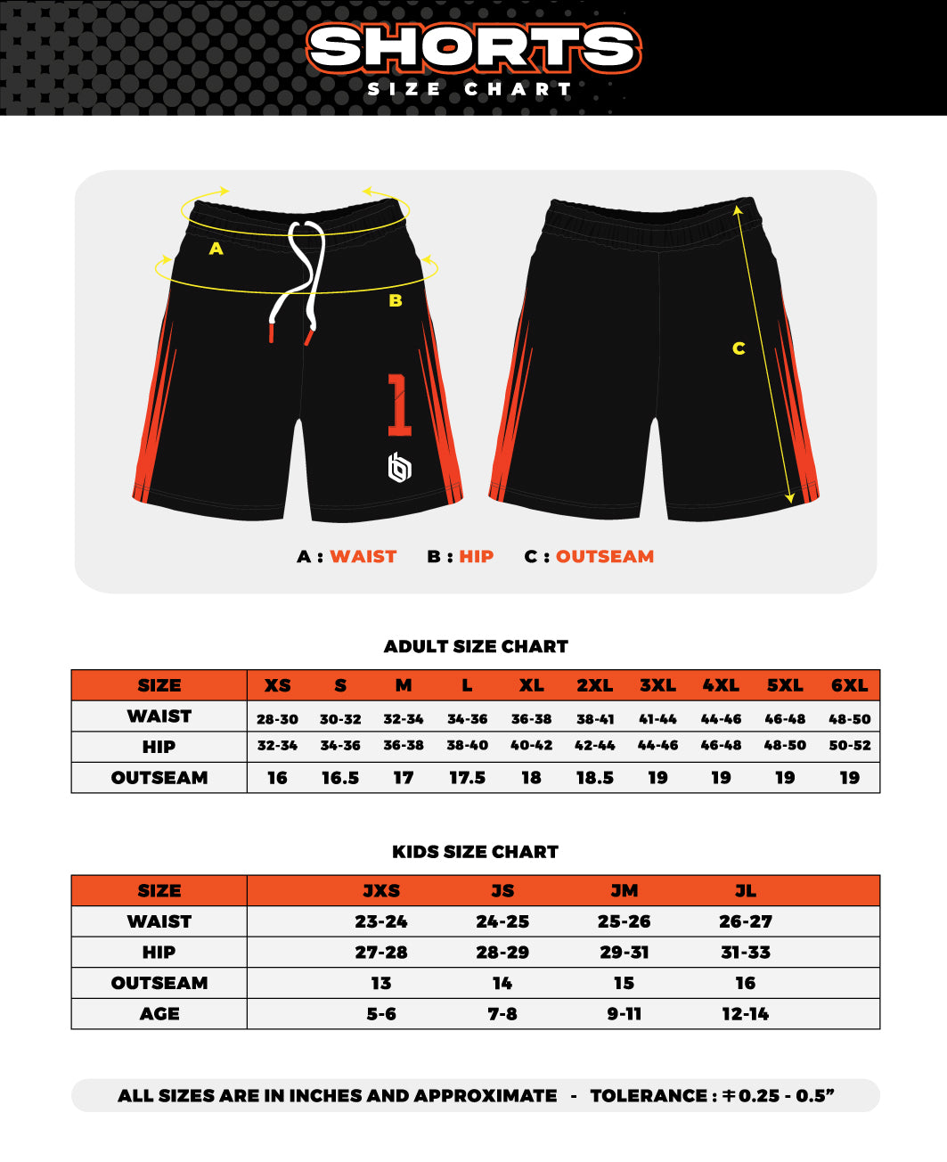 Size Chart – blvckboxsports